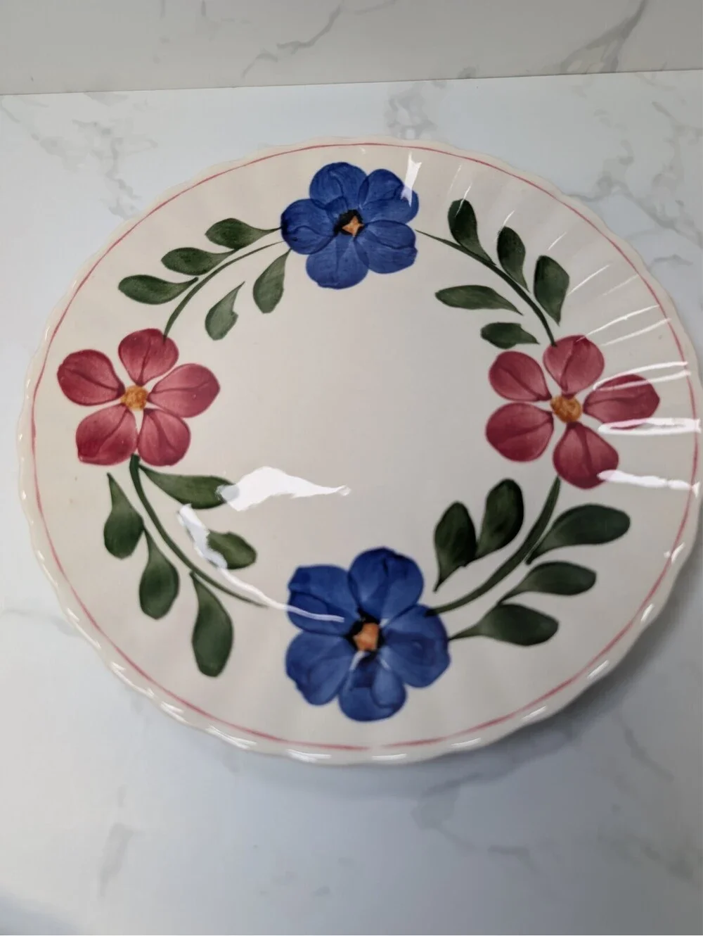 Blue Ridge Laurel Wreath Dinner Plates Set of 4 9.5